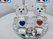 Crystal Teddy Gender Reveal Baby Shower Favour Gift Boy Girl Home Decor Presents Toys