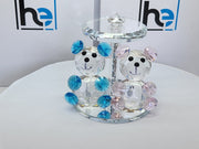 Crystal Teddy Gender Reveal Baby Shower Favour Gift Boy Girl Home Decor Presents Toys