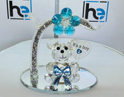 Crystal Teddy Gender Reveal Baby Shower Favour Gift Boy Girl Home Decor Presents Toys