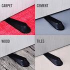 Black Door Stopper Wedge Jam Block Heavy Duty Non-Slip Rubber Door Stops for Home & Office