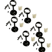 Wardrobe Rail Centre Support Bracket 25mm Round Hanging Rail Fitting Chrome or Black Metal Finish