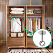 Wardrobe Rail Centre Support Bracket 25mm Round Hanging Rail Fitting Chrome or Black Metal Finish