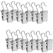 10mm Metal Clothes Peg Hanging Clips Heavy Duty Curtain & Drapery Hooks Clamp 15pcs Multi-Purpose Clips