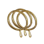 12x 30mm Strong Golden Metal Curtain Rings & Hooks with Eyelets