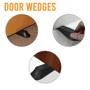 Black Door Stopper Wedge Jam Block Heavy Duty Non-Slip Rubber Door Stops for Home & Office