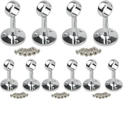 Wardrobe Rail Centre Support Bracket 25mm Round Hanging Rail Fitting Chrome or Black Metal Finish