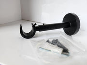 Extendable Long Curtain Pole Bracket 19mm / 28mm Adjustable Metal Curtain Pole Support Holder for Home & Office