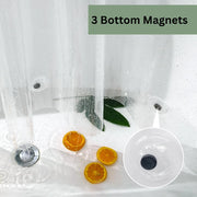 Shower Liner Bathroom Screen with Hooks Waterproof PEVA Curtain Liner for Bath & Shower Rooms Mould Resistant & Easy Clean