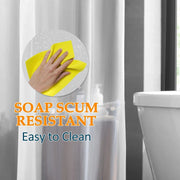 Shower Liner Bathroom Screen with Hooks Waterproof PEVA Curtain Liner for Bath & Shower Rooms Mould Resistant & Easy Clean