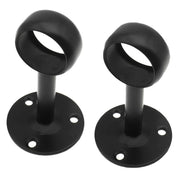 Wardrobe Rail Centre Support Bracket 25mm Round Hanging Rail Fitting Chrome or Black Metal Finish