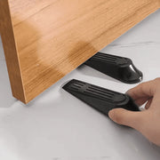 Black Door Stopper Wedge Jam Block Heavy Duty Non-Slip Rubber Door Stops for Home & Office