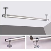 Wardrobe Rail Centre Support Bracket 25mm Round Hanging Rail Fitting Chrome or Black Metal Finish