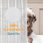 Shower Liner Bathroom Screen with Hooks Waterproof PEVA Curtain Liner for Bath & Shower Rooms Mould Resistant & Easy Clean