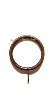 12x 30mm Copper Metal Curtain Rings & Hooks with Eyelets Strong Pole Rod Hangers