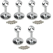 Wardrobe Rail Centre Support Bracket 25mm Round Hanging Rail Fitting Chrome or Black Metal Finish