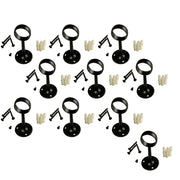 Wardrobe Rail Centre Support Bracket 25mm Round Hanging Rail Fitting Chrome or Black Metal Finish