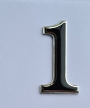 Self Adhesive Door Numbers Chrome Finish 2
