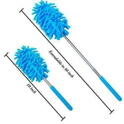 Extendable TELESCOPIC DUSTER Microfibre Cleaning WASHABLE Brush 27cm to 75cm