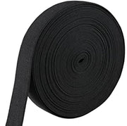 Wide Elastic Black And White Flat Braided Cord Quality Soft Sewing Trimming.