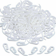 Curtain Hooks for Ring White Plastic Nylon Hook Header Tape UK Standard Size