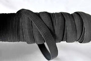 Wide Elastic Black And White Flat Braided Cord Quality Soft Sewing Trimming.