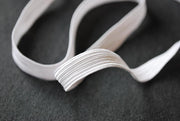 Wide Elastic Black And White Flat Braided Cord Quality Soft Sewing Trimming.