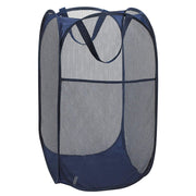 EASY OPEN HAMPER LIGHTWEIGHT MESH FABRIC LAUNDERY TOY BASKET STORAGE SIDE POCKET