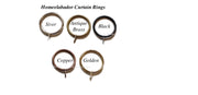 40mm Metal Curtain Rings with eyelets for curtain hooks, Pack of 12/24/48