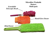 Pack of 3 Microfibre Dusters, Glove, Radiator Brush, Telescopic Extendable Clean