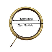 30MM Metal Curtain Rings Hanging Hooks for Curtains Rods Pole Voile Heavy duty