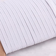 Wide Elastic Black And White Flat Braided Cord Quality Soft Sewing Trimming.
