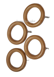 Homeelabador 45mm Wooden Curtain Hanging Ring hooks with Eyes