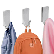 6x Self-Adhesive Hooks Stainless Steel Strong Sticky Stick on Wall Door Hang New