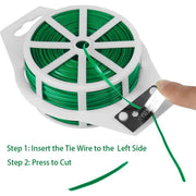 Easy CUT Plant Twist Tie Support Wire With Cutter Reusable Garden Soft Flexible