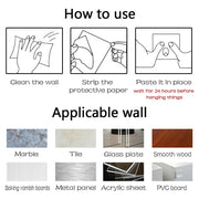 6x Self-Adhesive Hooks Stainless Steel Strong Sticky Stick on Wall Door Hang New