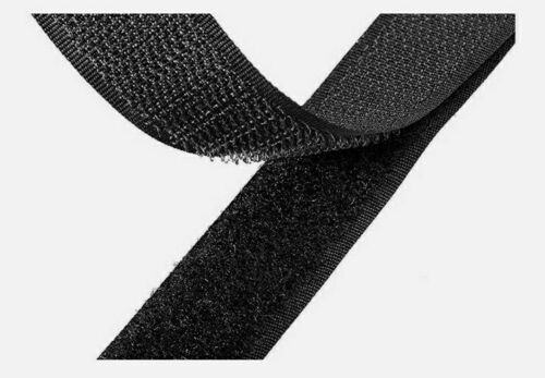SEW ON VELCRO® Hook & Loop 20mm Sewing/Stitch-On Fabric Tape Strips  Black White