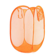 EASY OPEN HAMPER LIGHTWEIGHT MESH FABRIC LAUNDERY TOY BASKET STORAGE SIDE POCKET