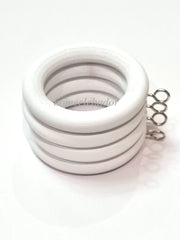 Homeelabador 45mm Wooden Curtain Hanging Ring hooks with Eyes