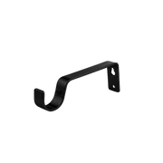 2× Door Curtain Brackets 28 mm Heavy-Duty Metal Curtain Pole Support Brackets for Wall Mount