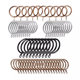 30MM Metal Curtain Rings Hanging Hooks for Curtains Rods Pole Voile Heavy duty