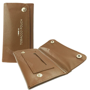Soft PU Leather Tobacco Pouch with Rizla Slot – Fully Lined Roll-Up Smoking Pouch Case