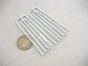 White Curtain Pinch Pleat Hooks Deep Prong Galvanised Curtain Clips Tape Pins