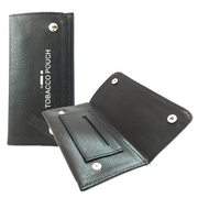 Soft PU Leather Tobacco Pouch with Rizla Slot – Fully Lined Roll-Up Smoking Pouch Case
