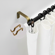 28mm Heavy Duty Metal Curtain Pole Rod Wall Bracket Holder Screw Drapery 5 color