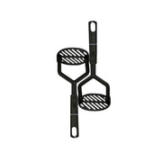 2Pcs Black Nylon Non-Stick Potato Masher & Veg Presser with Soft Grip Handle
