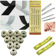 Sewing Kit Set with Extra Large & Machine Needles, 2x Measuring & Velco Tape 12pc Bobbins
