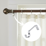 28mm Heavy Duty Metal Curtain Pole Rod Wall Bracket Holder Screw Drapery 5 color