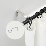 28mm Heavy Duty Metal Curtain Pole Rod Wall Bracket Holder Screw Drapery 5 color