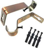 28mm Heavy Duty Metal Curtain Pole Rod Wall Bracket Holder Screw Drapery 5 color