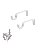 Adjustable curtain rod brackets
